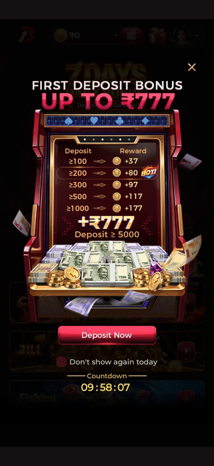 BONU1 Game home screen with gaming options and APK features